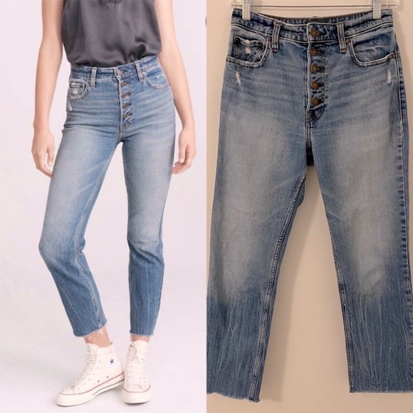 Abercrombie & Fitch Denim - abercrombie and fitch Simone high rise ankle straight jeans